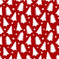 Seamless pattern Christmas trees vector illustration Royalty Free Stock Photo